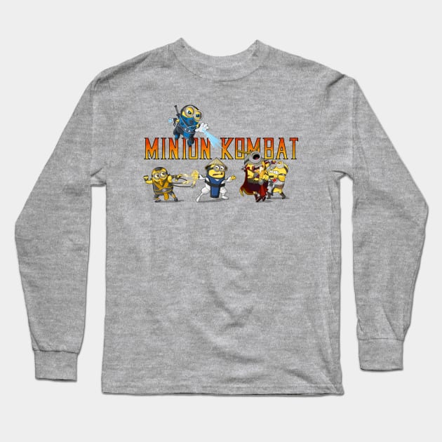 Minion Kombat Long Sleeve T-Shirt by masciajames